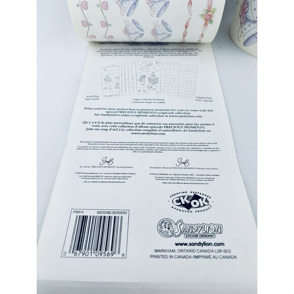 Vintage Lot Of 2 Sandy Lion Precious Moments Sticker Roll Scrapbooking Sandylion - Picture 5 of 16